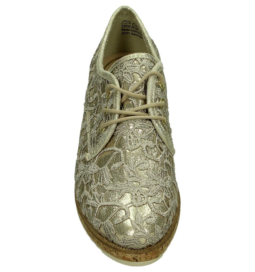 Marco Tozzi Taupe Veterschoen Oxford, , pdp