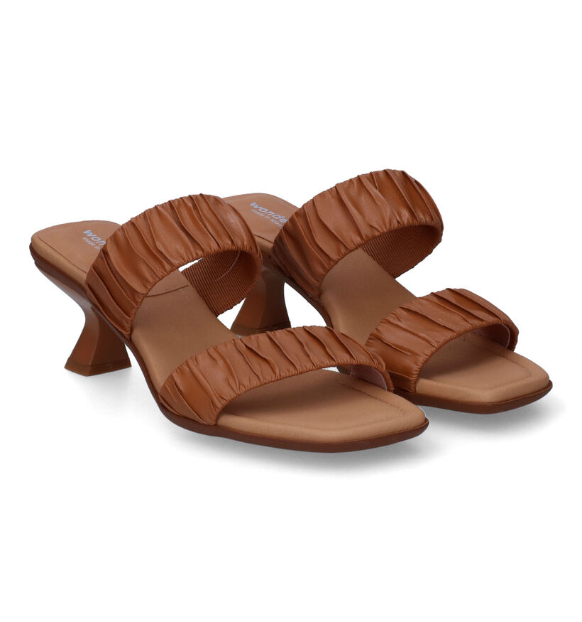 Wonders Cognac Slippers voor dames (309601)