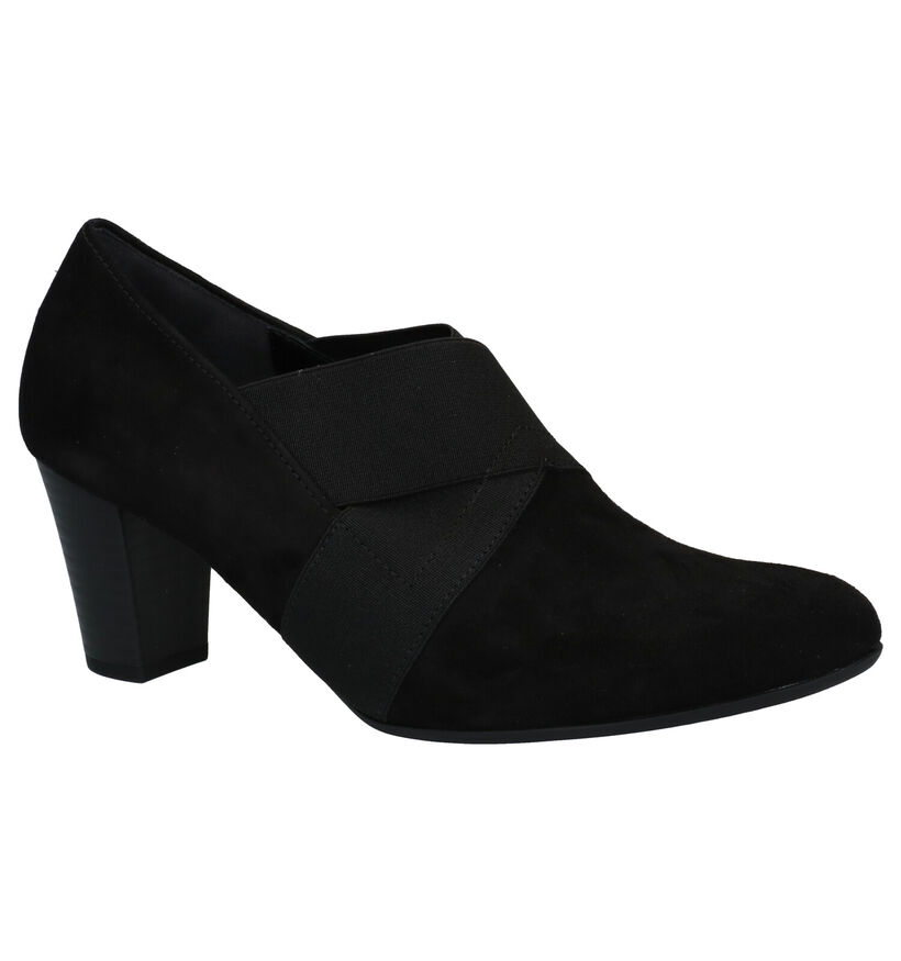 Gabor Soft Move Zwarte Enkelpumps in nubuck (282413)