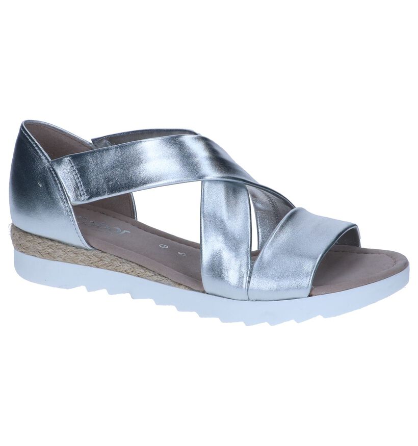 Zilveren Sandalen Gabor Comfort in leer (245575)