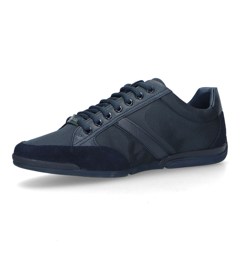 BOSS Saturn Low Blauwe Veterschoenen voor heren (332873) - geschikt voor steunzolen