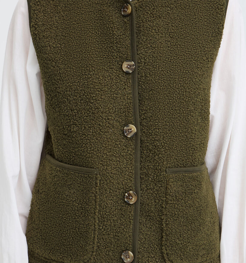 Fransa Tenya Gilets en Vert kaki pour femmes (379942)