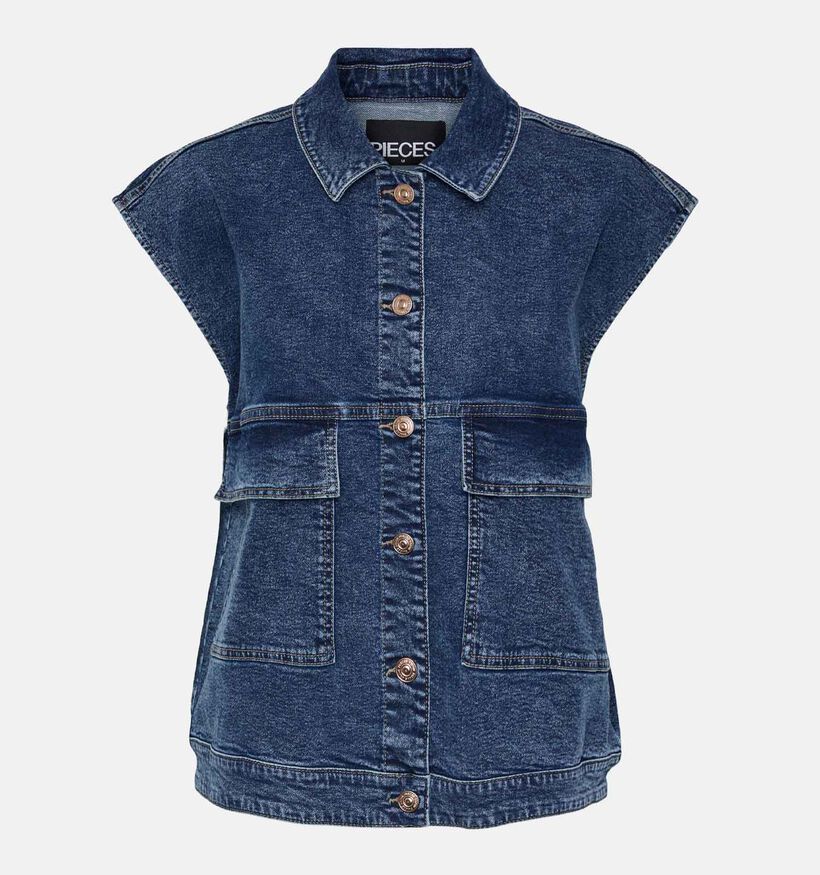 Pieces Jessie Veste en jeans en Bleu pour femmes (335156)