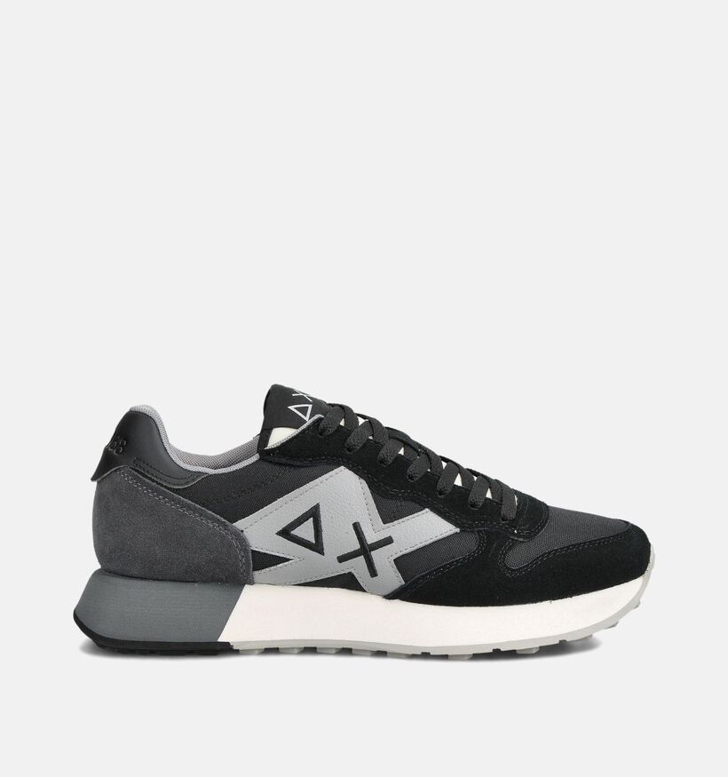 Sun68 Jaki Solid Zwarte/Grijze Sneakers voor heren (361805) - geschikt voor steunzolen
