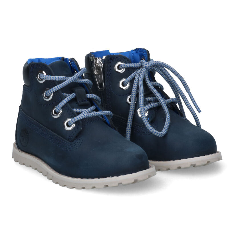 Timberland Pokey Pine Blauwe Boots in nubuck (313052)