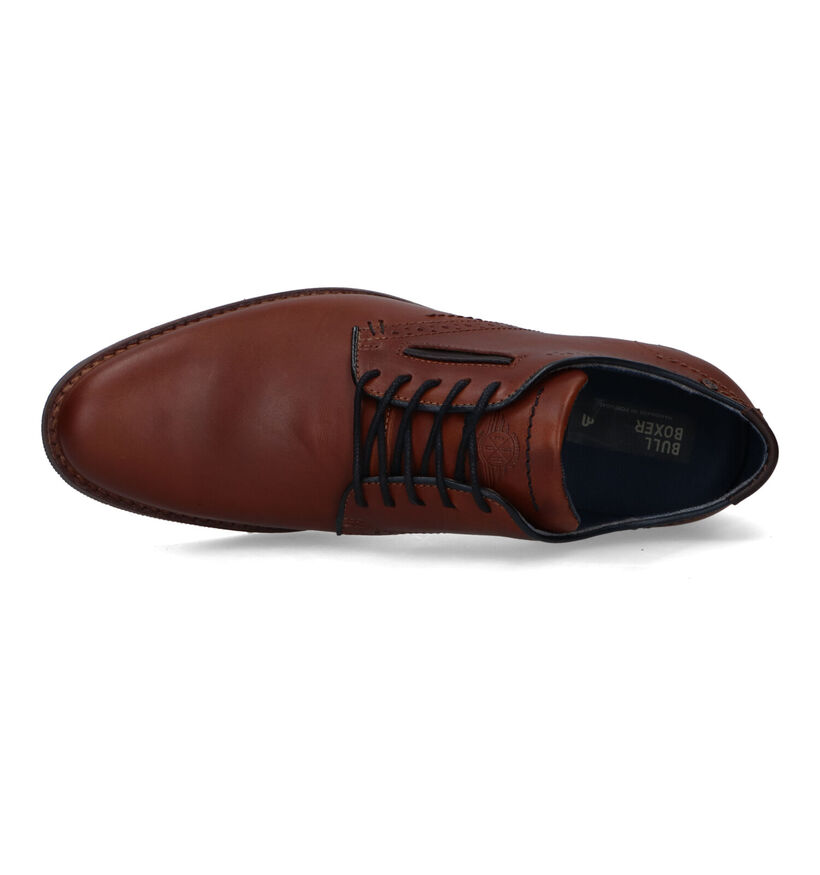 Bullboxer Cognac Veterschoenen voor heren (323410) - geschikt voor steunzolen