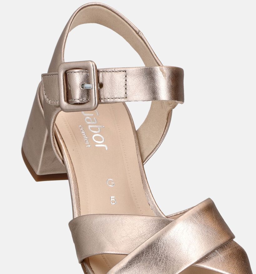 Comfort Sandales &agrave; talons en Or pour femmes (371142)