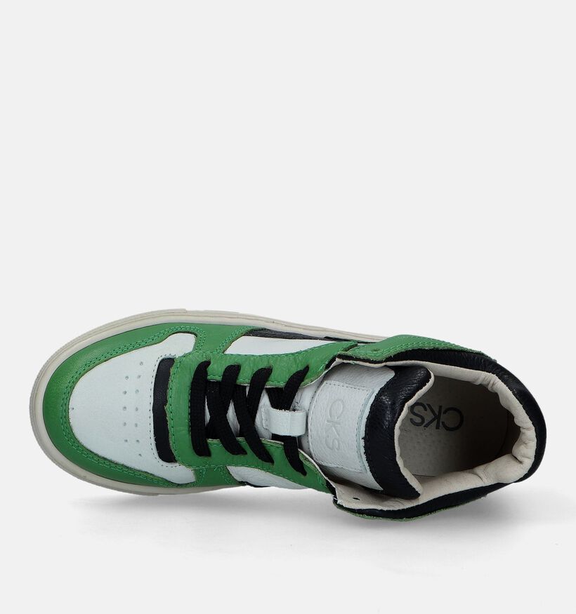 CKS Colette Groene Hoge sneakers voor jongens, meisjes (331977) - geschikt voor steunzolen