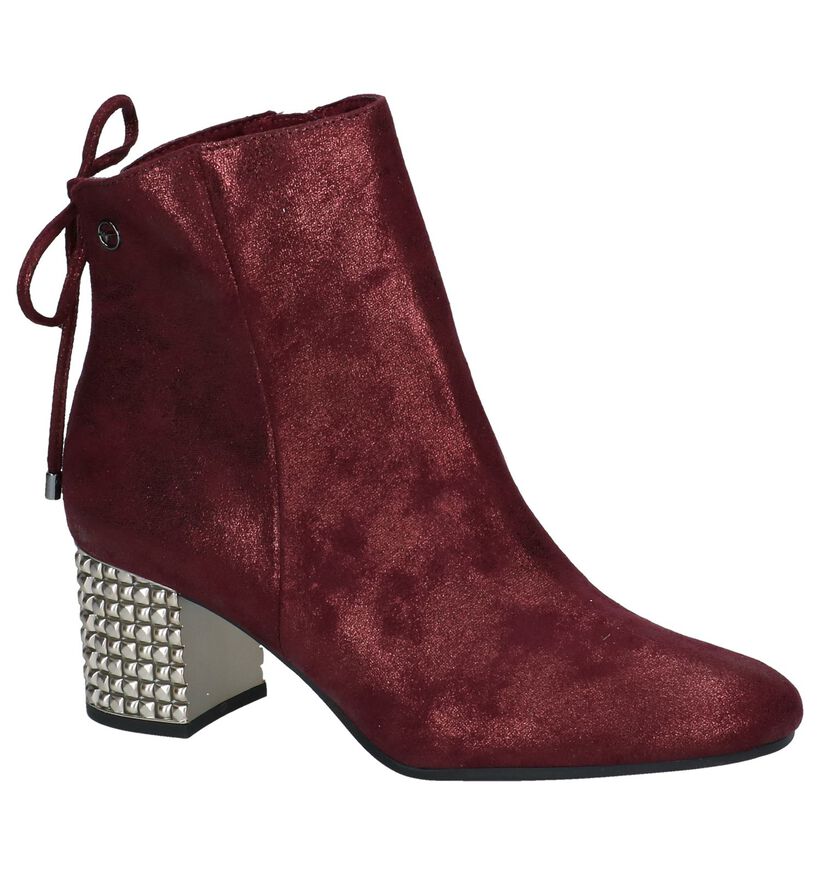 Tamaris Bottillons à talons en Bordeaux en textile (226723)