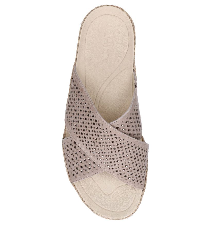 Taupe Slippers Gabor Best Fitting in nubuck (245586)
