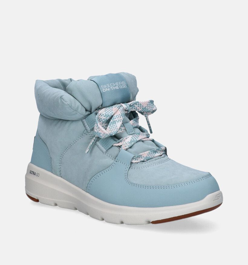 Skechers Glacial Ultra Trend Up Blauwe Sneakers voor dames (346358)
