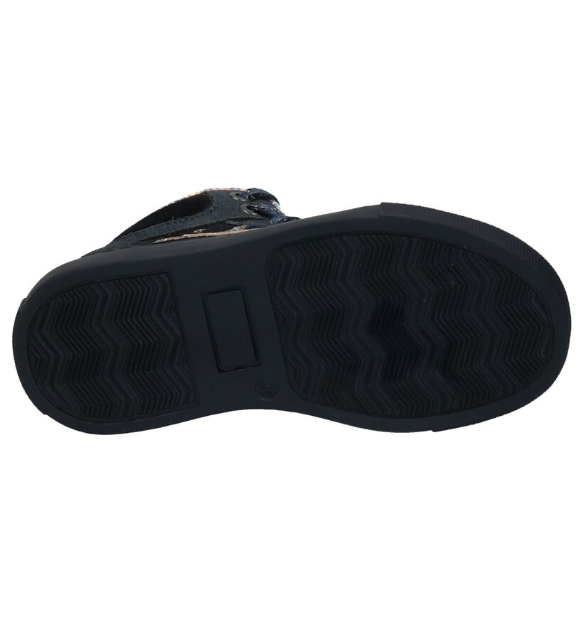Milo & Mila Blauwe Hoge Schoenen in leer (256365)