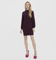 Vero Moda Nancy Bordeaux Jurk met Lange Mouwen voor dames (361180)
