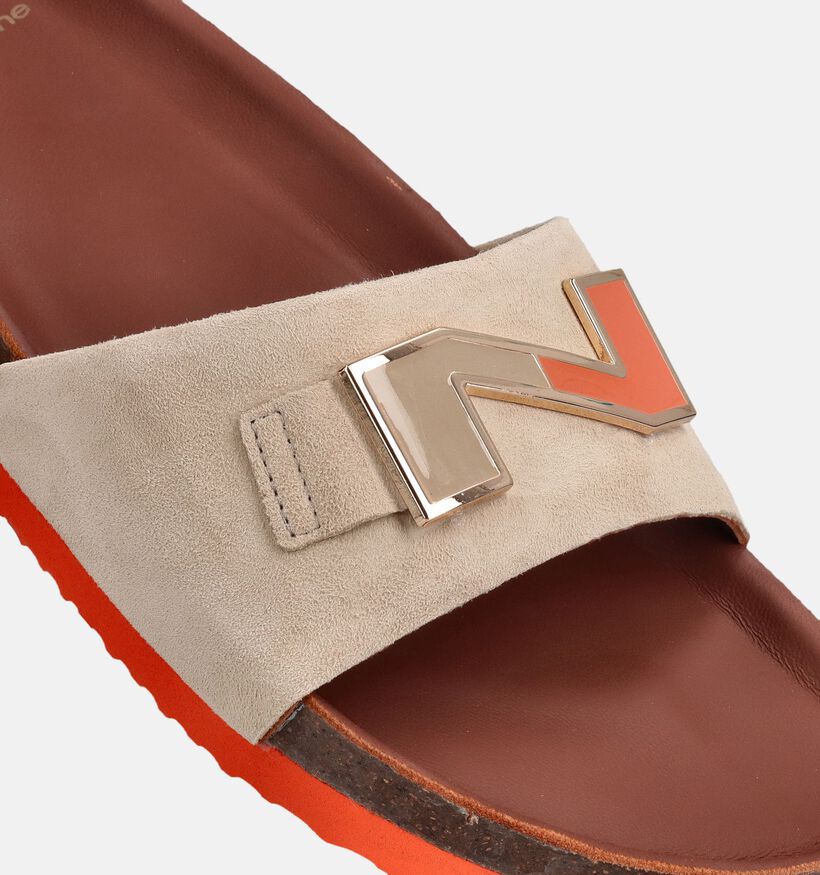 Nathan-Baume Nu-pieds plates en Beige pour femmes (372250)