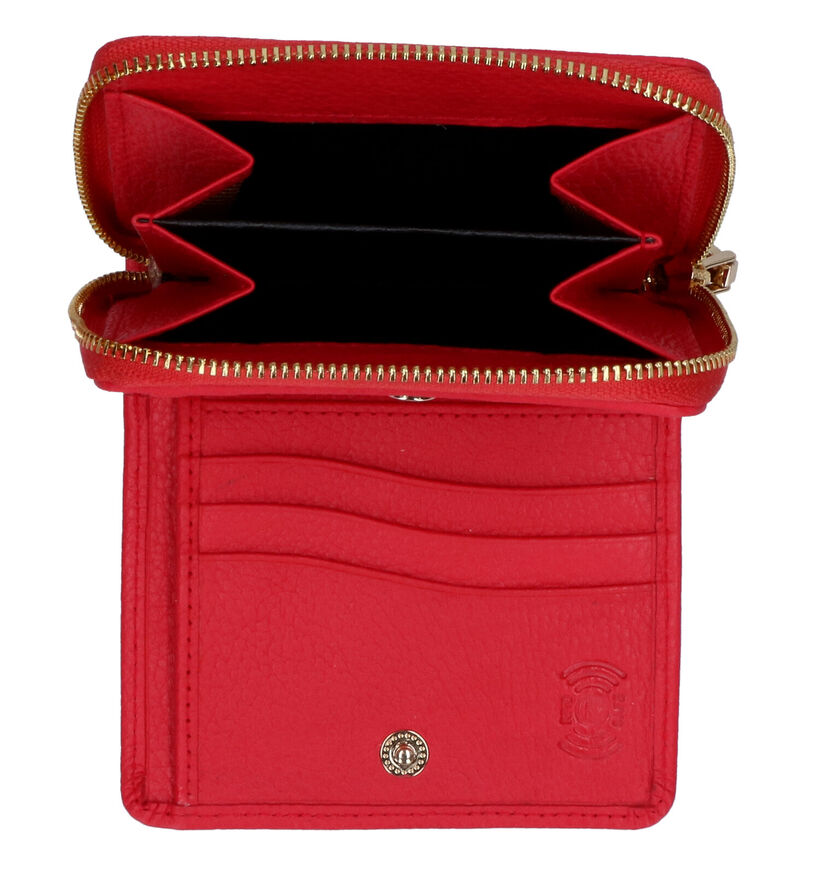 Crinkles Porte-monnaie zippé en Rouge pour femmes (329717)