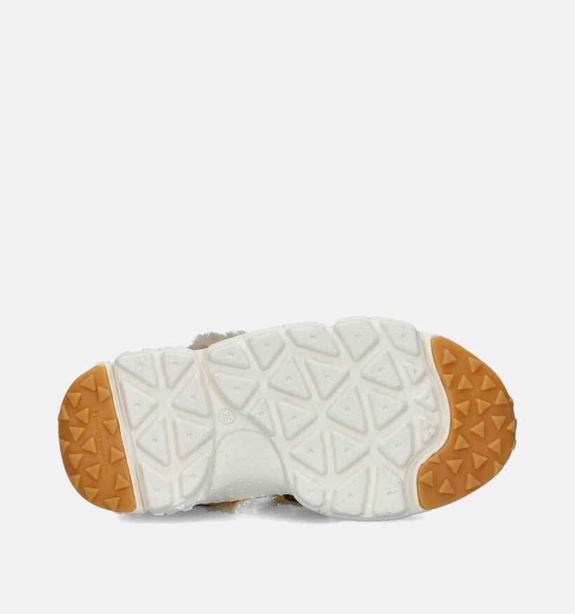 Naturino x Flower Mountain Yamano Bruine Sneakers voor meisjes (349004) - geschikt voor steunzolen