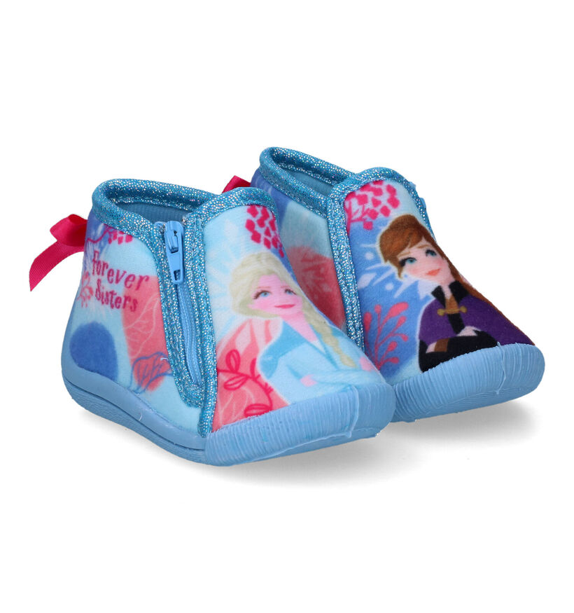 Frozen Pantoufles pour bébé en Bleu clair pour filles (325525)