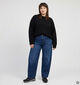 ONLY Carmakoma Snow High-Waisted Donkerblauwe Barrel Jeans voor dames (381912)