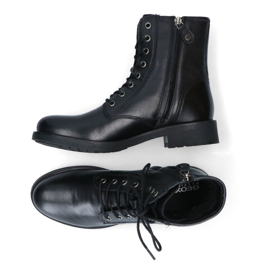 Geox Rawelle Zwarte Boots in leer (316125)
