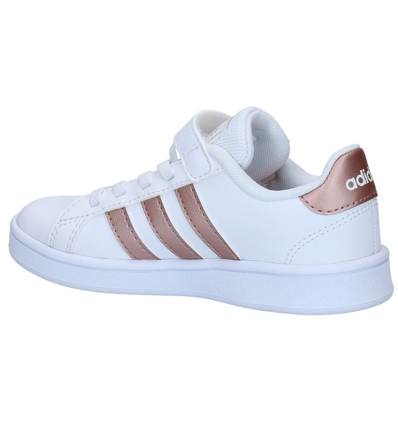 adidas Grand Court C Baskets en Blanc pour filles (314611) - pour semelles orthopédiques