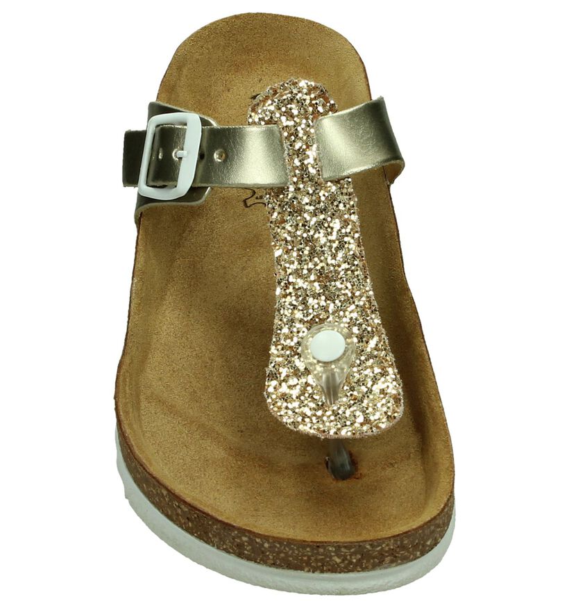 Inblu Gouden Teenslippers, , pdp