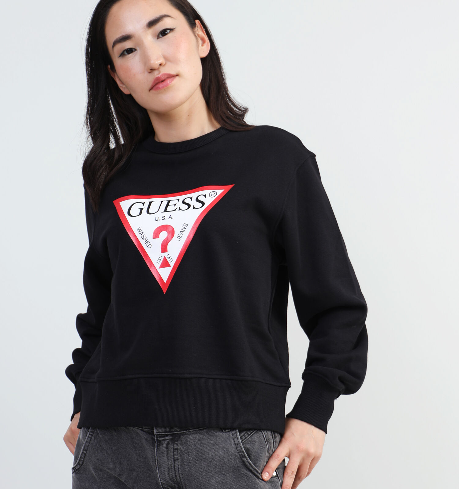 Guess Zwarte Sweater Dames Truien Online op TORFS.BE