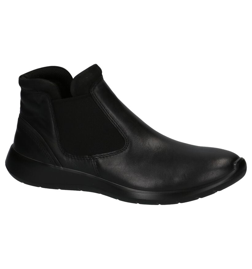 Zwarte Chelsea Boots Ecco Soft 5, , pdp