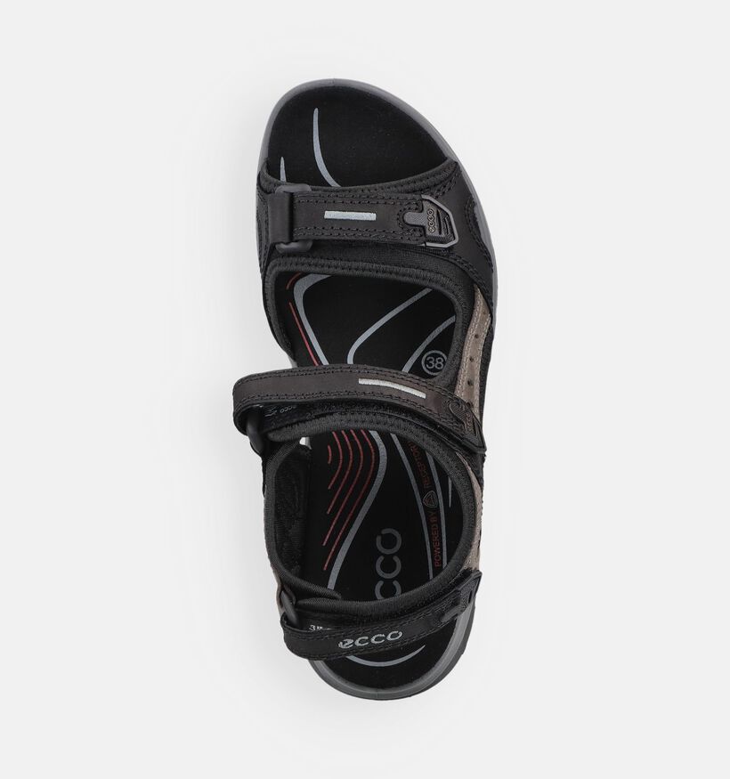 ECCO Offroad Sandales plates en Noir pour femmes (369775)