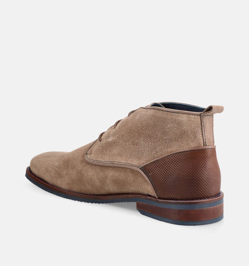 Berkelmans Dakar Chaussures classiques en Taupe pour hommes (379050) - pour semelles orthop&eacute;diques