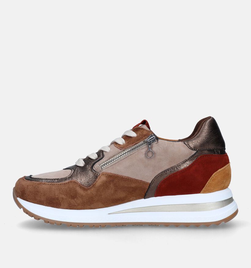 Softwaves Cognac Sneakers voor dames (332681) - geschikt voor steunzolen