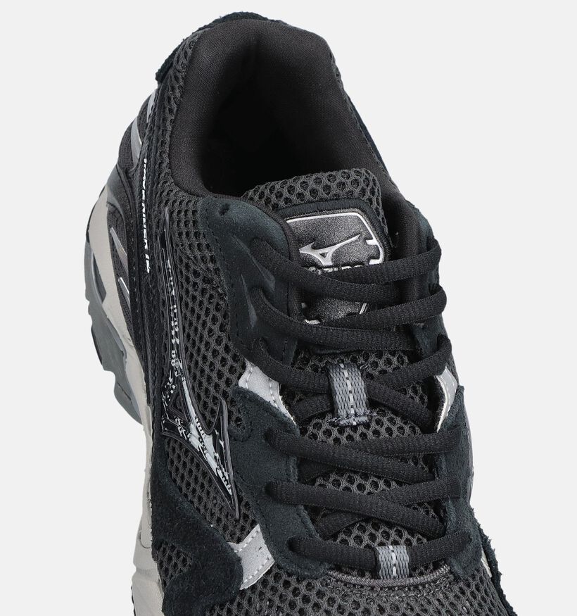 Mizuno Wave Rider 10 Suede Zwarte Sneakers voor dames (376214) - geschikt voor steunzolen