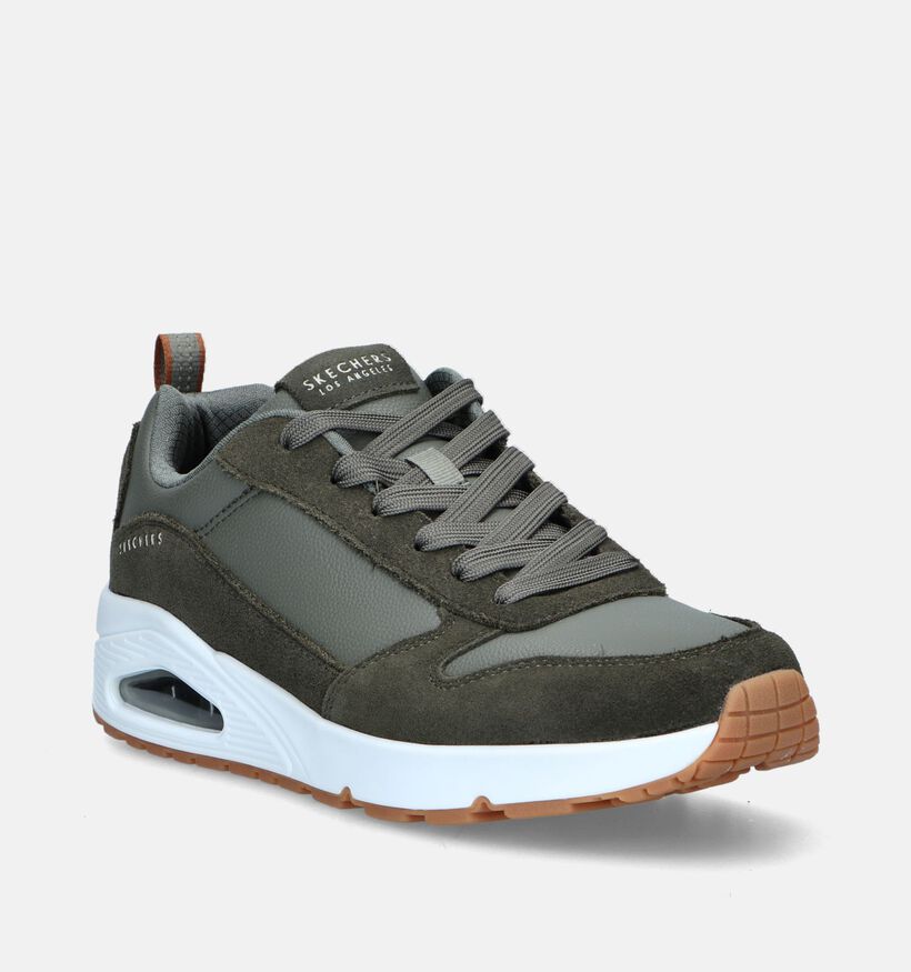 Skechers Uno Stacre Groene Sneakers voor heren (345301)