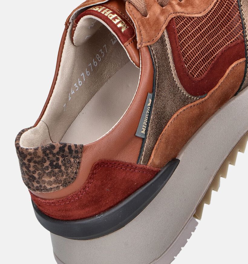 Mephisto Angie Baskets en Cognac pour femmes (346071) - pour semelles orthopédiques
