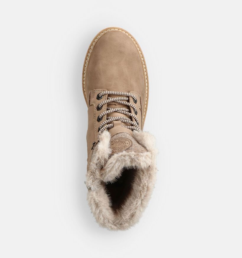Remonte Bruine Winterboots met Veter en Rits voor dames (379852) - geschikt voor steunzolen