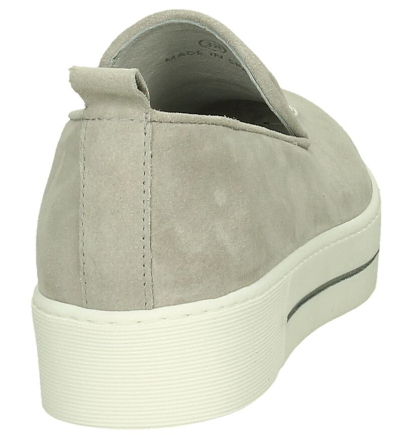 Louisa Piper Licht Grijs Slip-on Sneakers in nubuck (196448)