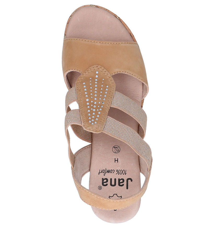 Jana Beige Sandalen in nubuck (270478)