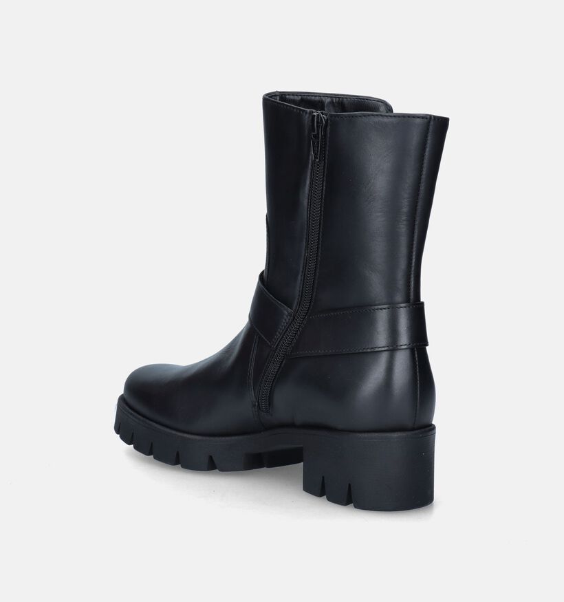 Gabor Best Fitting Zwarte Biker boots voor dames (347056) - geschikt voor steunzolen