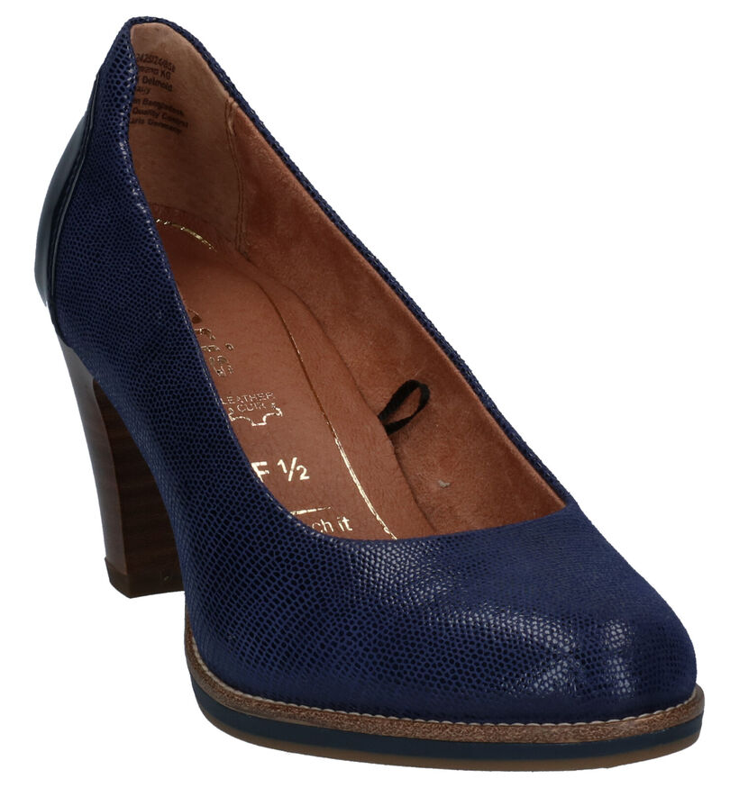 Tamaris Blauwe Pumps in kunstleer (270202)