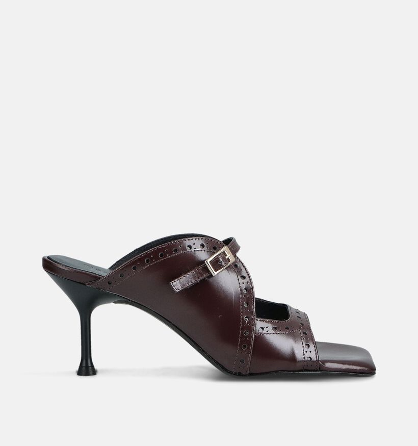 March23 Cemi Nu-pieds à talons en Bordeaux pour femmes (364191)
