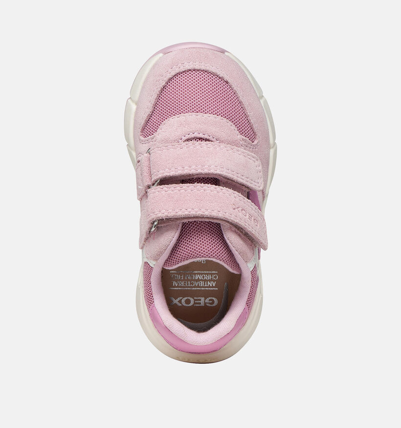 Geox Flexyper Baskets en Rose pour filles (370154) - pour semelles orthop&eacute;diques