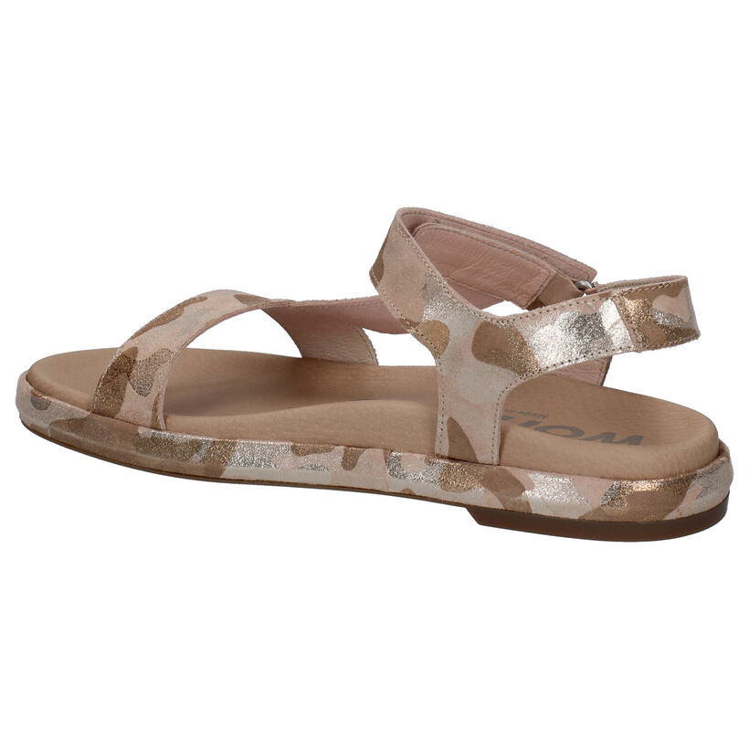 Wonders Gouden Sandalen in leer (290186)