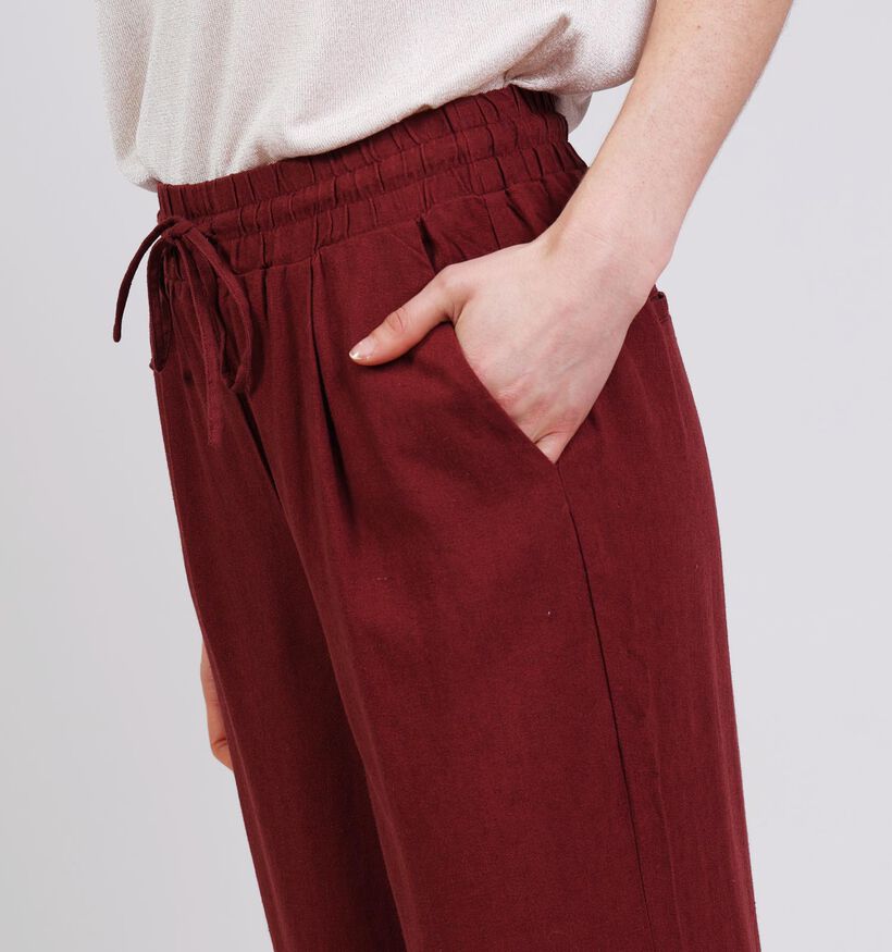 Vero Moda Jesmilo Pantalon en Bordeaux pour femmes (367163)