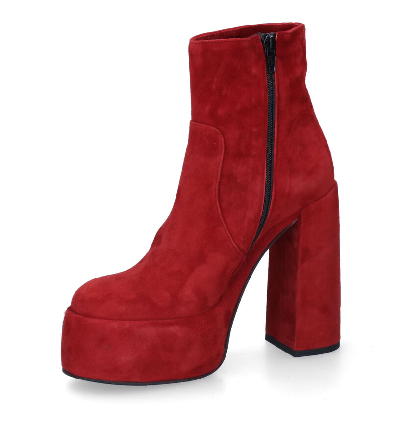 Cristian Daniel Bottines à talons en Rouge pour femmes (317504)