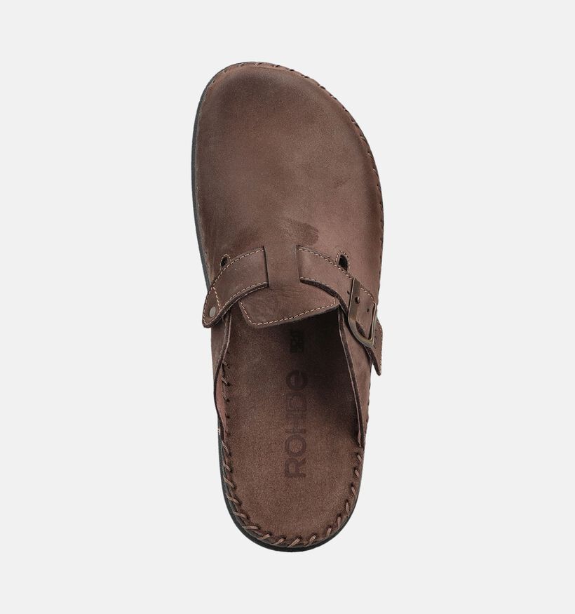 Rohde Donkerbruine Slippers voor heren (365508)