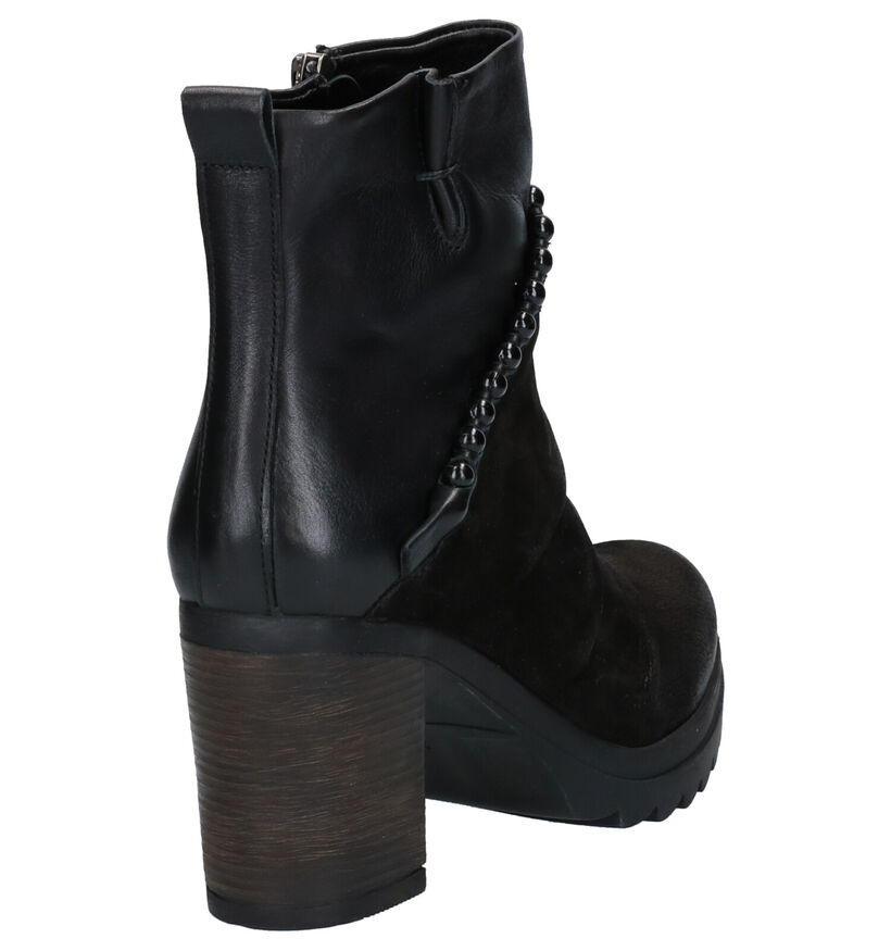 Baboos Bottillons à talons en Noir en cuir (263592)
