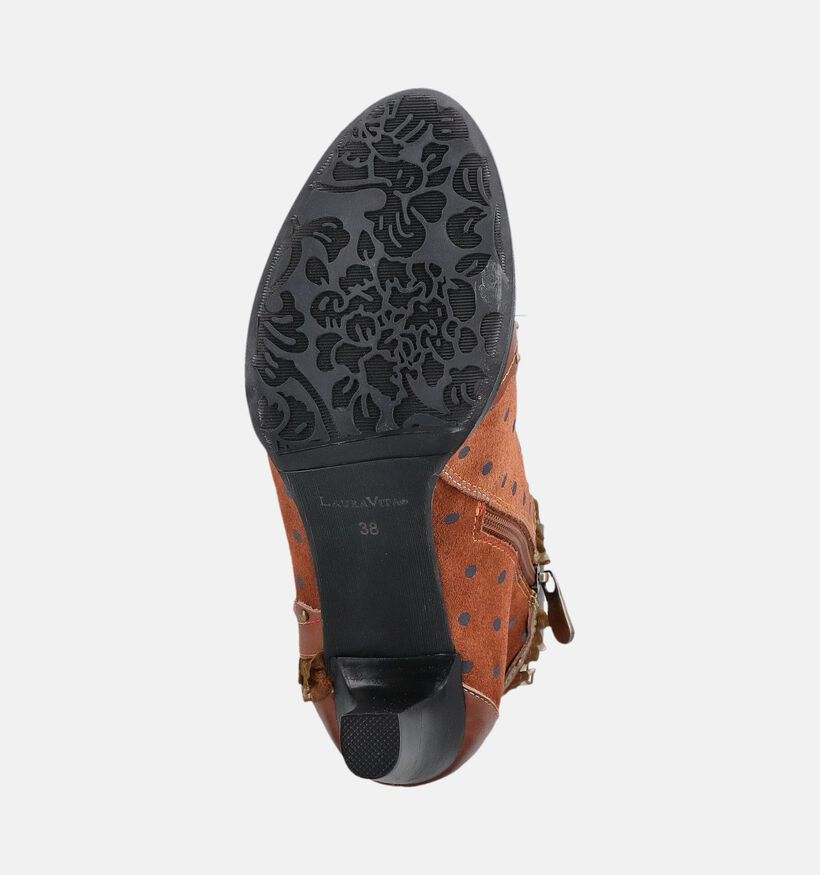 Laura Vita Alcbaneo 160 Bottines &agrave; talons en Cognac pour femmes (381115)