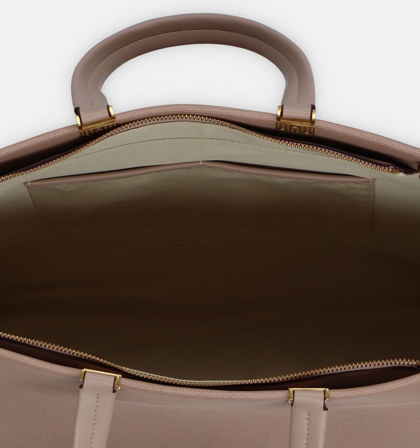 Laurent David Teckel Cabas avec fermeture &eacute;clair en Taupe pour femmes (333204)