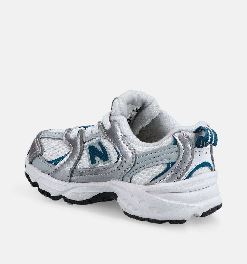 New Balance 530 Zilveren/Blauwe Sneakers voor meisjes (375216) - geschikt voor steunzolen
