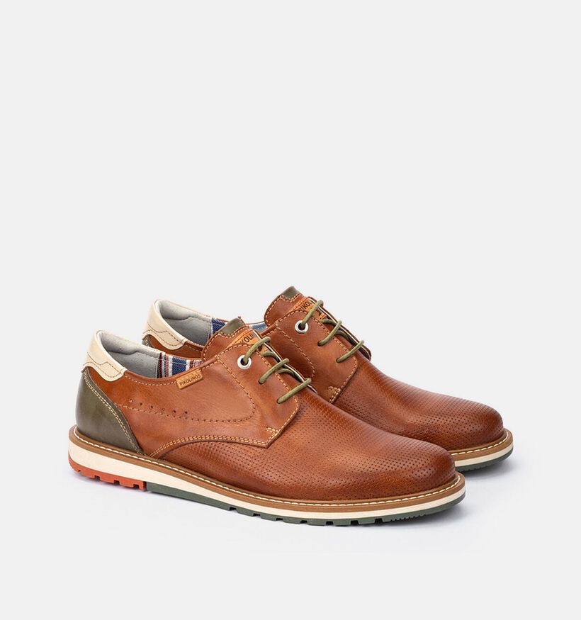 Pikolinos Berna Cognac Veterschoenen voor heren (370612) - geschikt voor steunzolen