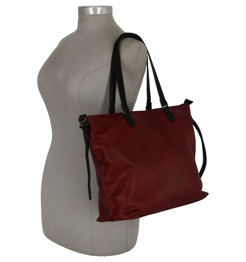 Bordeaux 2 in 1 Shopper Tas Emily & Noah in kunstleer (227480)